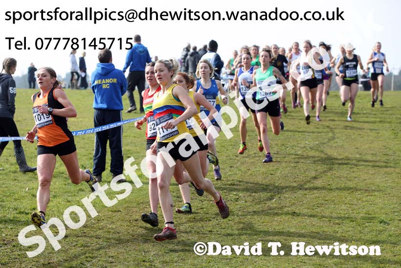 Senior womens 2016 Inter Counties Cross Country Champs. and Cross Challenge Final, Cofton Park, Birmingham. Photo: David T. Hewitson/Sports for All Pics